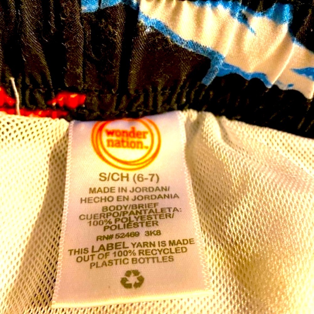 Wonder Nation Board Shorts, Boys, Sz S, 6, 7, Sharks, Multicolor, Like new‌ - Picture 4 of 10